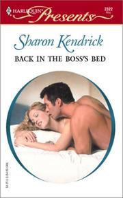 Front cover of Back In The Boss's Bed  (Nine To Five) by Sharon Kendrick