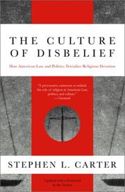 Cover of The culture of disbelief by Stephen L. Carter