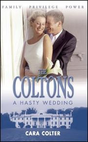 Cover of A Hasty Wedding (Coltons) by Cara Colter