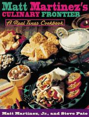 Cover of Matt Martínez's culinary frontier by Matt Martínez