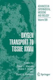 Front cover of Oxygen transport to tissue XXVIII by International Society on Oxygen Transport to Tissue. Meeting