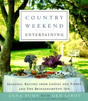 Cover of Country weekend entertaining by Anna Pump