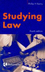 Cover of Law Report by Phillip H. Kenny