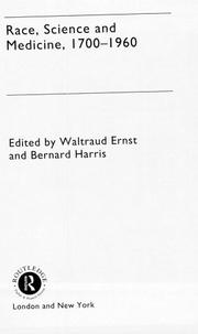 Front cover of Race, Science and Medicine, 1700-1960 (Studies in the Social History of Medicine) by Bernard Harris