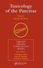 Front cover of Toxicology of the Pancreas (Target Organ Toxicology Series) by Parviz M. Pour