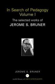 Front cover of In search of pedagogy by Jerome S. Bruner