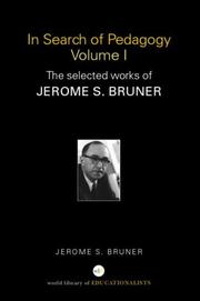 Front cover of In search of pedagogy by Jerome S. Bruner