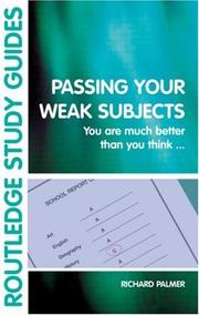 Cover of Passing Your Weak Subjects by Richard Palmer