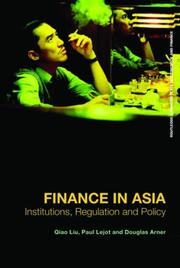 Front cover of Finance in Asia by Qiao Liu