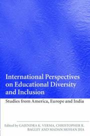 Front cover of International Perspectives on Diversity and Inclusive Education by Verma/Bagley/Jh