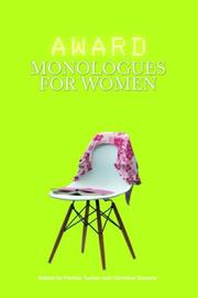 Cover of Award Monologues for Women by Patrick Tucker