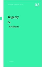 Front cover of Irigaray for Architects (Thinkers for Architects) by Peg Rawes