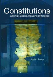 Cover of Constitutions by Judith Pryor