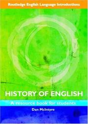 Front cover of History of English by Dan McIntyre