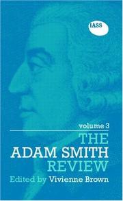 Front cover of Adam Smith Review Volume III (The Adam Smith Review) by Vivienne Brown