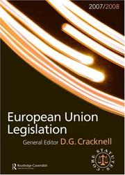 Front cover of European Union Law 2007-2008 by Douglas Crackne