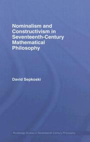 Front cover of Nominalism and Constructivism in Seventeenth-Century Mathematical Philosophy by David Sepkoski