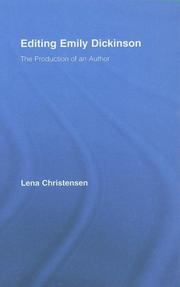 Cover of Editing Emily Dickinson by Len Christensen