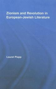 Front cover of Zionism and Revolution in European-Jewish Literature (Literary Criticism and Cultural Theory) by Laurel Plapp