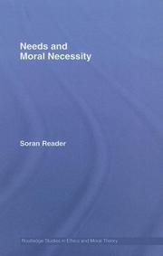Cover of Needs and Moral Necessity by Soran Reader