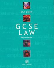Cover of GCSE Law by W.J. Brown