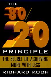 Cover of The 80/20 principle by Koch, Richard