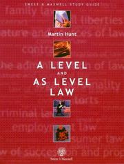 Front cover of Level and AS Level Law (Sweet & Maxwell Study Guide) by Martin Hunt