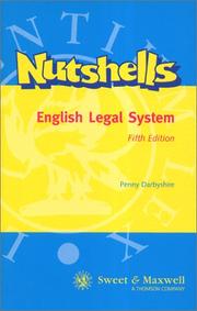 Front cover of English Legal System (Nutshells) by Penny Darbyshire