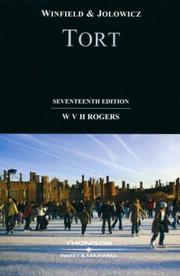 Front cover of Winfield and Jolowicz on Tort by W.V.H. Rogers