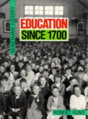 Cover of Education since 1700 by Robert Hume