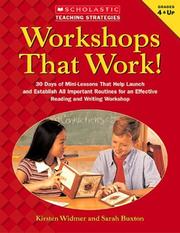 Cover of Workshops that work by Kirsten Widmer