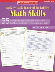 Front cover of Week-by-week Homework For Building Math Skills (Week-By-Week Homework for Building) by Mary Rose