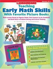 Front cover of Teaching Early Math Skills With Favorite Picture Books by Constance Leuenberger