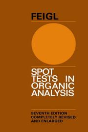 Front cover of Qualitative Analyse mit Hilfe von Tüpfelreaktionen by Feigl, Fritz