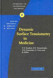 Front cover of Dynamic surface tensiometry in medicine by V. N. Kazakov