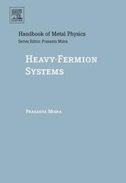 Front cover of Heavy-Fermion Systems (Handbook of Metal Physics) (Handbook of Metal Physics) by Prasanta Misra