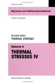 Front cover of Thermal Stresses IV by Richard B. Hetnarski