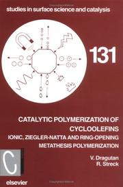 Front cover of Catalytic polymerization of cycloolefins by Valerian Drăguțan