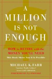 Front cover of A Million Is Not Enough by Michael Farr