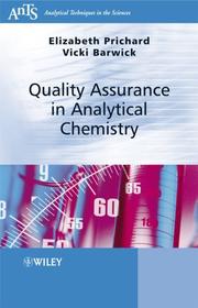 Front cover of Quality assurance in analytical chemistry by F. Elizabeth Prichard