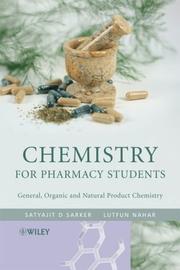 Front cover of Chemistry for pharmacy students by Satyajit Sarker