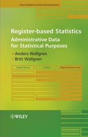 Cover of Register-based statistics by Anders Wallgren