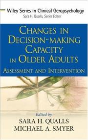 Front cover of Changes in decision-making capacity in older adults by Sara H. Qualls