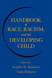 Front cover of Handbook of race, racism, and the developing child by Stephen M. Quintana