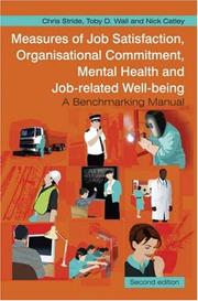 Front cover of Measures of job satisfaction, organisational commitment, mental health, and job-related well-being by Chris Stride
