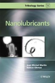 Front cover of Nanolubricants by Jean Michel Martin