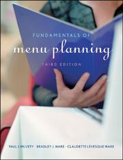 Front cover of Fundamentals of menu planning by Paul J. McVety