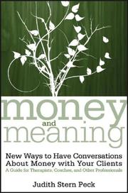 Front cover of Money and meaning by Judith Stern Peck