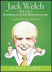 Cover of Jack Welch Speaks by Janet Lowe
