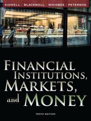 Cover of Financial institutions, markets and money by David S. Kidwell